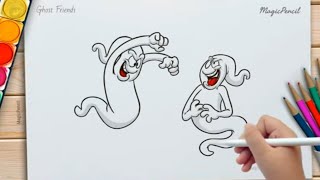 How To Draw Ghost Friends