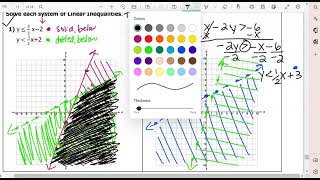 Algebra 1 2022 2023 Systems of Linear Inequalities