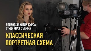 Классическая портретная схема. Эпизод занятия курса «Студийная съемка». Антон Мартынов