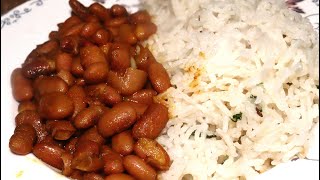 Laal Lobia with White Rice | Rajma chawal Recipe |Rajma Masala Curry & Jeera Rice Combo