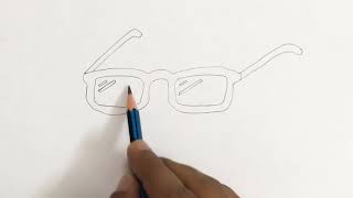 how to draw sun glasses step by step for kids