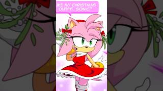 Amy’s Christmas Dress | SonAmy Christmas Comic Dub #sonamy #soniccomics #shorts