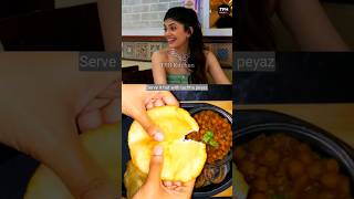 Dil Bechara actress SANJANA SANGHI's favourite Delhi ki CHOLE BHATURE recipe 😍♥️ #shorts