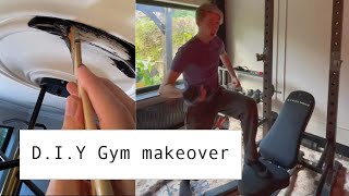 DIY wall panelling home gym with orac mouldings