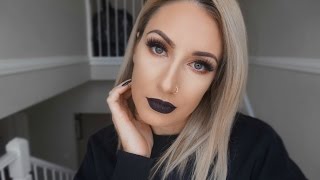 90s GRUNGE MAKEUP || COPPER EYES WITH DARK LIP