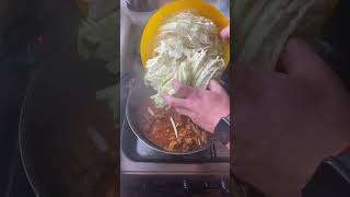 how to cook stewed cabbage with pork #shorts #cooking #shortsusa