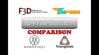 3D Print SURFACES Comparison - Tests and Results