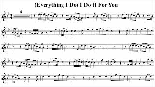 Alto Saxophone Play-along - (Everything I Do) I Do It for You - Bryan Adams - with sheet music