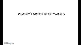 Disposal of shares