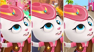 TALKING TOM GOLD RUN || COWBOY ANGELA'S FUNNY FAILS AND FALLS COMPILATION💕