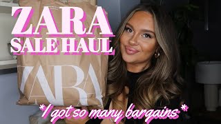 HUGE ZARA SALE HAUL & TRY ON! I GOT SO MANY BARGAINS! SIZE 10 - WINTER / SPRING 2022