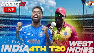 🔴LIVE : West Indies vs India - 4th T20I Florida, USA - Cricket 22 - blackops rebornyt