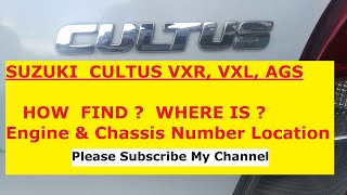 Suzuki Cultus Engine & Chassis Number Location (Easily Seen)