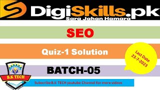 SEO  quiz 1 batch 5 solution digiskill / digiskill quiz 1 solution latest 2023