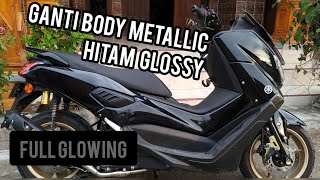 Ganti Body Nmax Hitam Glossy Black Metallic