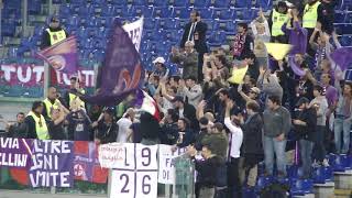 Roma - Fiorentina 2010/2011 (finale coppa Italia) ultras Fiorentina in trasferta - tifo settore