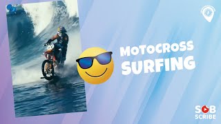 😲 Motocross Surfing | Motocross | Motorcycle | Rider 🔥 ADVENTURES FEVER #shorts