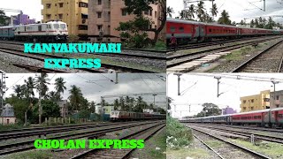 Back 2 Back KANYAKUMARI EXPRESS And CHOLAN EXPRESS Special Train|Special Trains|AK VLOGS AND TRAVELS