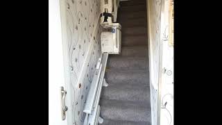 stair lift with a retractable rail