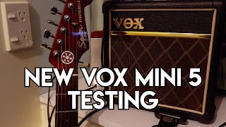 Trying out the Vox Mini 5 Rythm Amp!