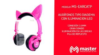 MS-EARCATP - AUDÍFONOS TIPO DIADEMA CON ILUMINACION LED