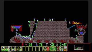 Lemmings Plus I - Medi 25: Wall of Wisdom MAX%? (78/80 Solution)