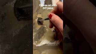 Canvas art w/ DIY Paint #shorts #canvasart #art #animalart #beginnerartist #diypaint #artlessons