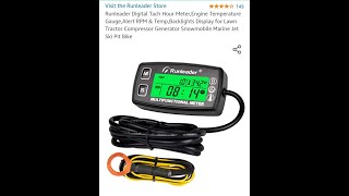 Motorized bike digital Tach RPM and temperature guage by Runleader*