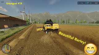 FS22 | Harvesting BARLEY!! | ERLENGRAT #19 | Alpine Dairy Farm