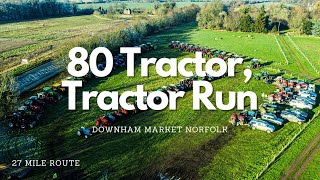 Tractor Run -  Norfolk Downham Market Young Farmers - Drone 4K