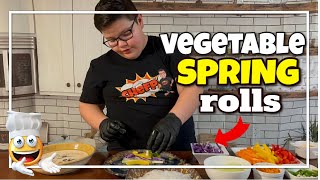 Vegetable Spring Rolls | Rice Paper Wrap | Chef P