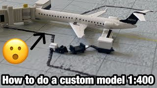 *HOW TO DO A CUSTOM MODEL 1:400* Mesa Airlines house livery CRJ-900 how to make it with V1 Decals.