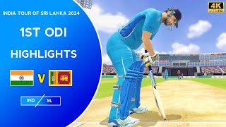 India vs Srilanka 1ST Odi Match Highlights | Ind vs sl 1st Match Highlights | Real Cricket 24