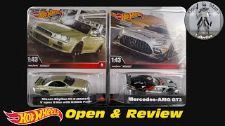 Hot Wheels 1:43 Premium Diecast - Nissan Skyline GT-R & Mercedes AMG GT3 - Open & Review