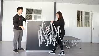 How fast to install a wedding small stage ?  By two people