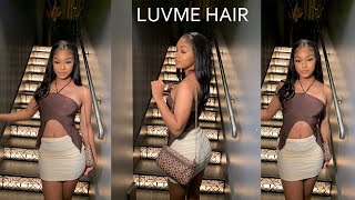 INSTALLING PRE PLUCKED 180% DENSITY STRAIGHT 18 INCH 13x4 WIG LUVME HAIR REVIEW