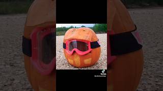 Halloween Pumpkin Helmet. #halloween #motohelmet #pumpkin #Helmet