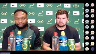 Springboks: Lukhanyo Am & Marco van Staden press conference