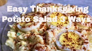 Thanksgiving Potato Salad Three Ways