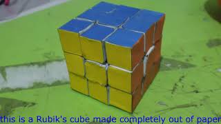 paper 3x3 Rubik's cube (designed by PaperCuber)