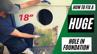 How to patch a large hole in cinder block wall! [2021]