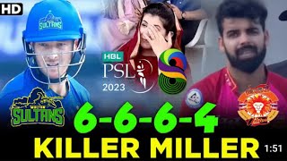 Killer Miller Smashed 6-6-6-4 | Miller vs Shadab | Multan Sultans vs Islamabad United | Match-7