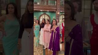 Purvi and harlin masti on set 🥰|#shorts #ytshorts #viral #kumkumbhagya #rajvi