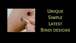 Simple latest unique Bindi designs Part 2 | Bindi styles || Art