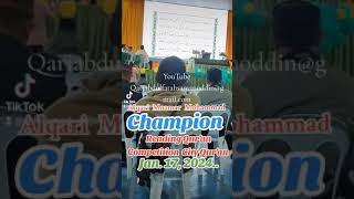 Beautiful video Reading qur'an Competition City qur'an Jan. 17, 2024.. Champion Muamar Muhammad