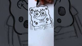 ASMR Drawing Sponge Bob!🧽 It's Easy¿😅🎨 #drawing #spongebob #art #asmr #satisfyingart #shorts #reels💯