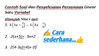 Persamaan Linear satu variabel