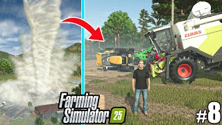 DISASTER! FARM GOT HIT BY MASSIVE TORNADO | Farming Simulator 25 - HUTAN PANTAI | Episode 8