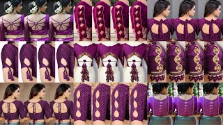 💜wine colour blouse designs latest/purple colour blouse design/blouse design/blouse bahi design#baju