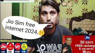 Jio Sim Airtel Sim Vodafone SIM Unlimited 2024 internet package India | Jio Sim Airtel Sim 2024 🤫👈